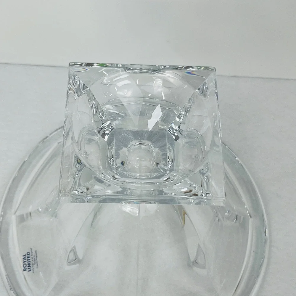 Royal Limited 24% Lead Crystal Votive Candle Holder Czech Republic Flared Bowl